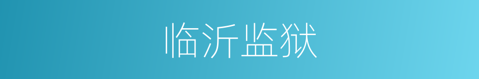 临沂监狱的同义词