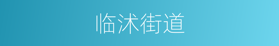 临沭街道的同义词