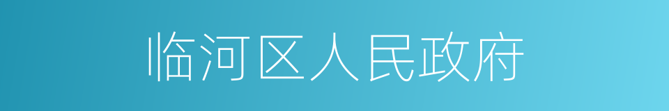 临河区人民政府的同义词