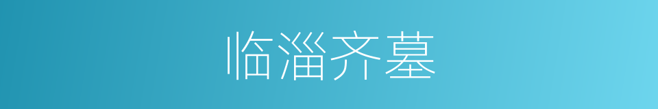 临淄齐墓的同义词