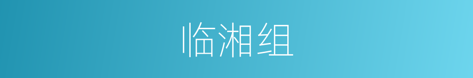 临湘组的同义词