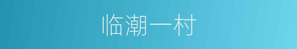 临潮一村的同义词