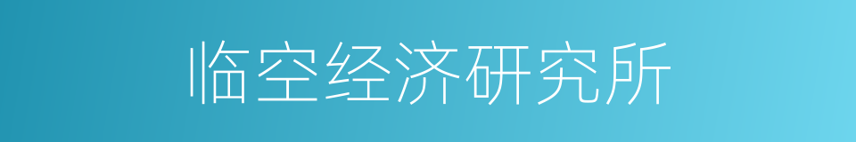 临空经济研究所的同义词