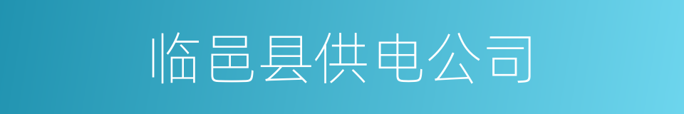 临邑县供电公司的同义词
