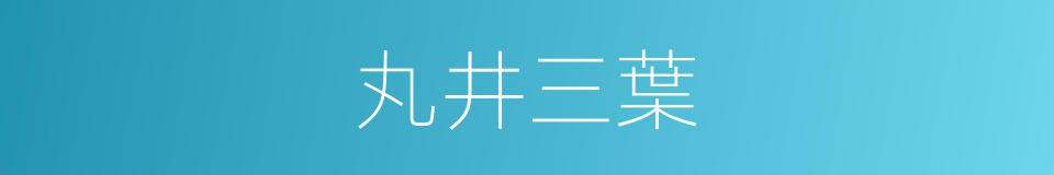 丸井三葉的同義詞