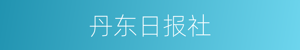 丹东日报社的同义词