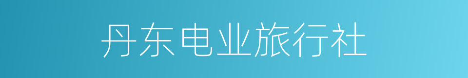 丹东电业旅行社的同义词