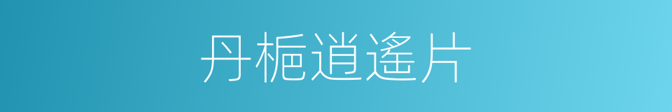 丹梔逍遙片的同義詞