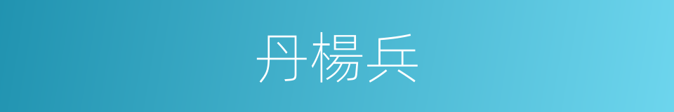 丹楊兵的同義詞