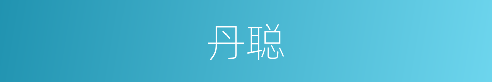 丹聪的意思