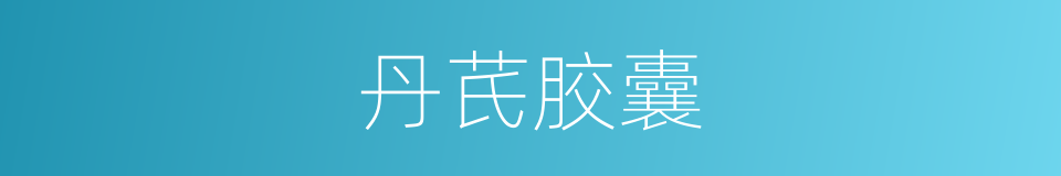 丹芪胶囊的同义词