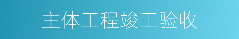 主体工程竣工验收的同义词