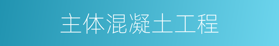 主体混凝土工程的同义词