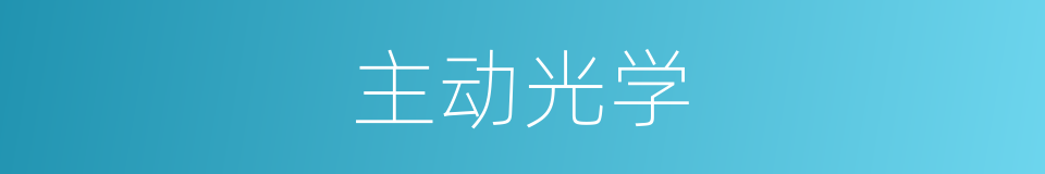 主动光学的同义词