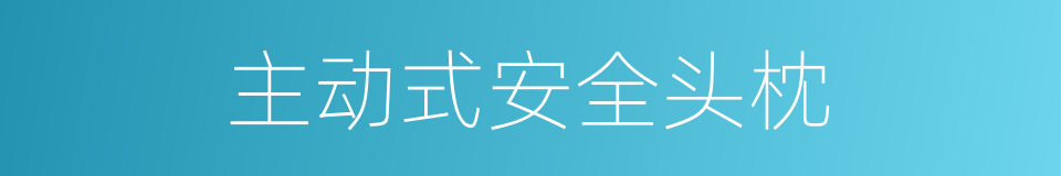 主动式安全头枕的同义词