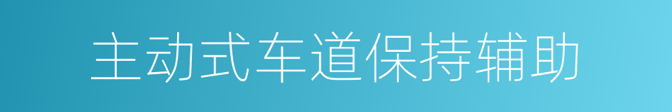 主动式车道保持辅助的同义词