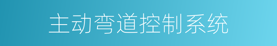 主动弯道控制系统的同义词