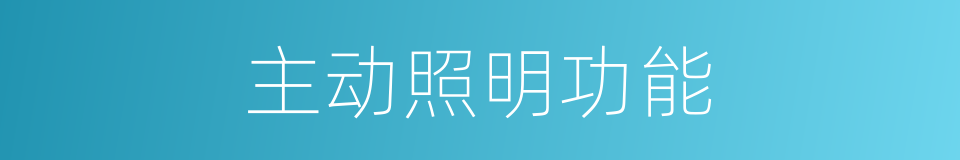 主动照明功能的同义词