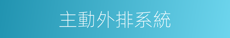 主動外排系統的同義詞