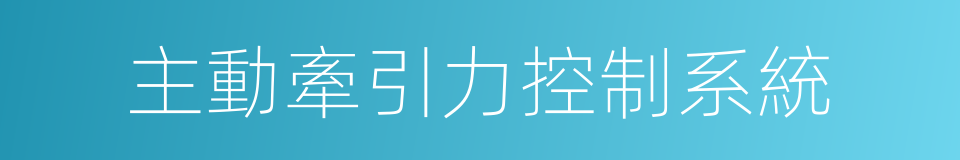 主動牽引力控制系統的同義詞