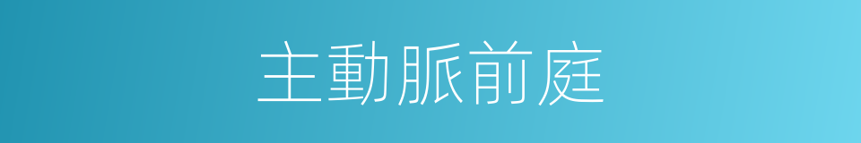 主動脈前庭的同義詞