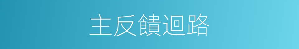 主反饋迴路的同義詞