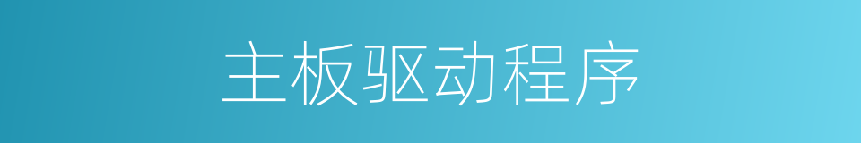 主板驱动程序的同义词