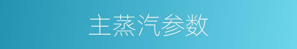 主蒸汽参数的同义词