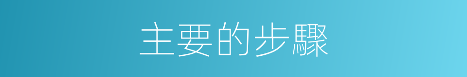 主要的步驟的同義詞