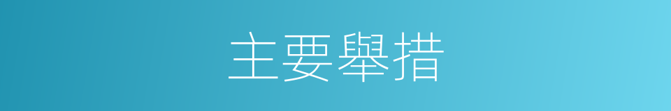 主要舉措的同義詞