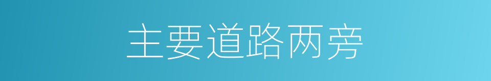 主要道路两旁的同义词