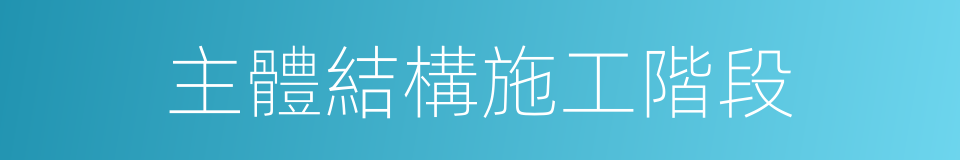主體結構施工階段的同義詞