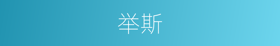 举斯的同义词