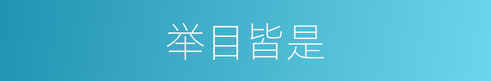 举目皆是的意思