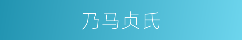 乃马贞氏的同义词