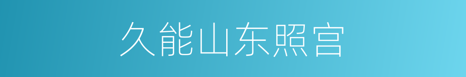 久能山东照宫的同义词
