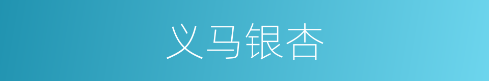 义马银杏的同义词