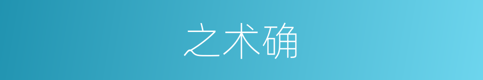 之术确的同义词