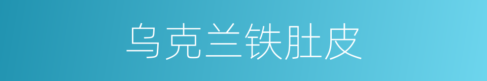 乌克兰铁肚皮的同义词