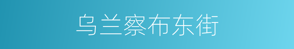 乌兰察布东街的同义词