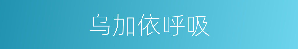 乌加依呼吸的同义词