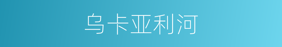 乌卡亚利河的同义词