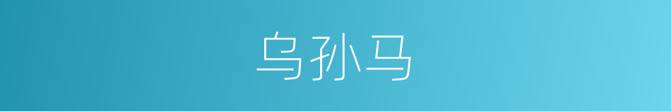 乌孙马的同义词