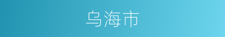 乌海市的同义词