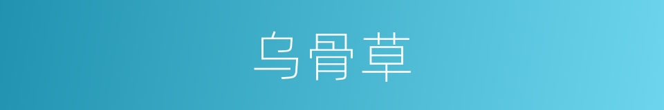 乌骨草的同义词