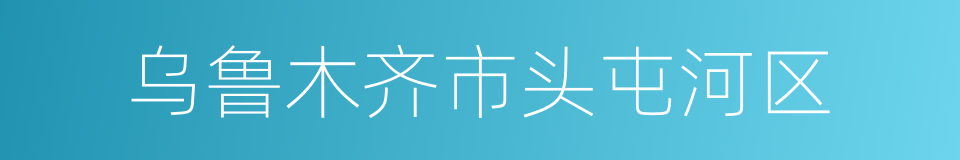 乌鲁木齐市头屯河区的同义词