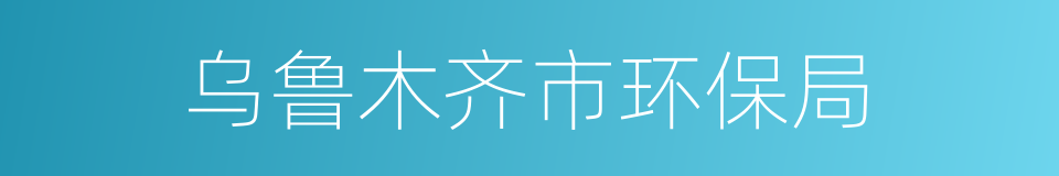 乌鲁木齐市环保局的同义词