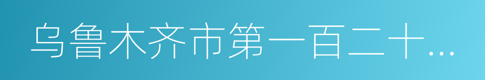 乌鲁木齐市第一百二十小学的同义词