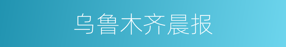 乌鲁木齐晨报的同义词