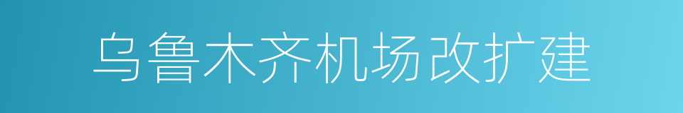 乌鲁木齐机场改扩建的同义词